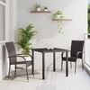 vidaXL Garden Dining Set 5 pcs Brown Poly rattan