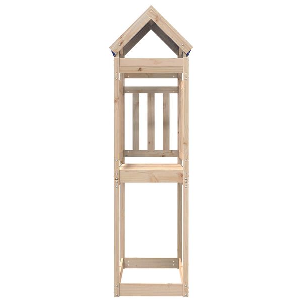 vidaXL Play Tower Brown 52.5 x 110.5 x 215 cm Solid Pine Wood