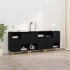 vidaXL Sideboards 3 pcs Black Oak 60 x 35 x 70 cm Engineered Wood
