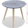 vidaXL Side Table Round Grey Concrete Look
