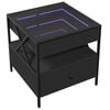 vidaXL Coffee Table with Infinity LED Black 50x50x51 cm