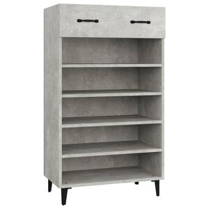 vidaXL Shoe Cabinet Concrete Grey 60x35x105 cm Engineered Wood