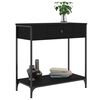 vidaXL Console Table Black 75x34.5x75 cm Engineered Wood