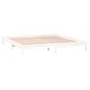 vidaXL LED Bed Frame without Mattress White 120x190 cm Small Double Solid Wood