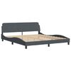 vidaXL Bed Frame "Dover" Dark Grey 180x200 cm Super King Velvet