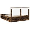 vidaXL Bed Frame Smoked Oak 160 x 200 cm Solid Pine Wood