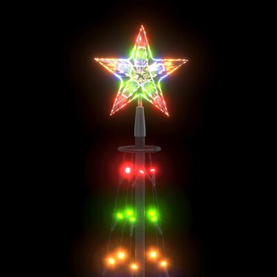 vidaXL Christmas Cone Tree Colourful 84 LEDs Decoration 50x150 cm