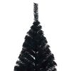 vidaXL Artificial Pre-lit Christmas Tree Black 240 cm PVC