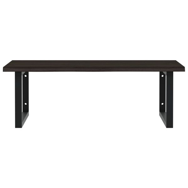 vidaXL Basin Shelf Wall Mounted Steel and Solid Wood Oak