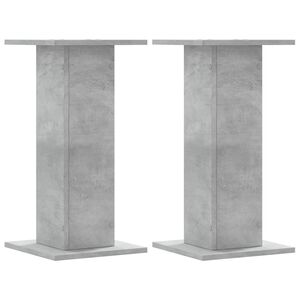 vidaXL Speaker Stands 2 pcs Concrete Grey 30x30x60 cm Engineered Wood