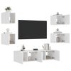 vidaXL 6 Piece TV Wall Units with LED White Engineered Wood