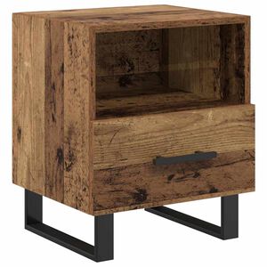 vidaXL Bedside Cabinet Old Wood 40 x 35 x 47.5 cm Engineered Wood
