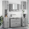 vidaXL Bathroom Furniture Set 5 pcs Grey sonoma Engineered wood