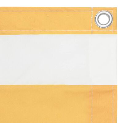 vidaXL Balcony Screen White and Yellow 75x500 cm Oxford Fabric