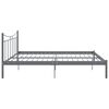 vidaXL Bed Frame without Mattress Grey Metal 180x200 cm Super King