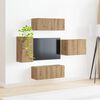 vidaXL TV Wall Cabinet Set 4 pcs Artisan Oak Engineered Wood