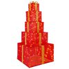 vidaXL Christmas LED Gift Box Stack 250 LEDs Warm White