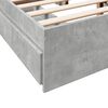 vidaXL Bed Frame with Drawers without Mattress Concrete Grey 140x200 cm