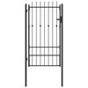 vidaXL Fence Gate ASTEN 100 x 175 cm Metal Black Lockable