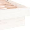vidaXL LED Bed Frame without Mattress White 120x200 cm Solid Wood