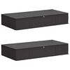 vidaXL Storage Box with Transparent Top Window 2 pcs Anthracite