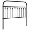 vidaXL Metal Replace Headboard Black 107 cm