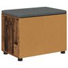 vidaXL Hall Bench with Cushion with Storage Old Wood 60 x 38 x 46 cm