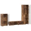 vidaXL TV Cabinet Set with Drawer FLORIN Old Wood Engineered Wood