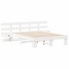 vidaXL Bed Frame with Headboard White 120 x 200 cm Solid Pine Wood