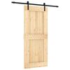 vidaXL Sliding Door with Hardware Set 90x210 cm Solid Wood Pine
