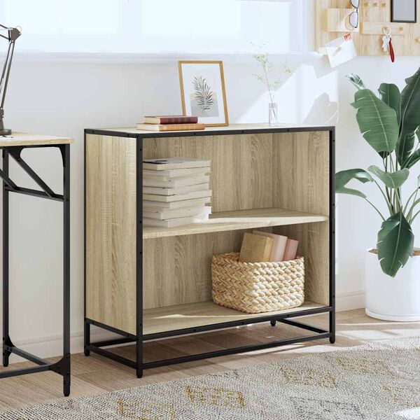 vidaXL Book Cabinet Sonoma Oak 80.5x35x76 cm Engineered Wood