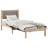 vidaXL Bed Frame with Upholstered Headboard Taupe 75 x 190 cm
