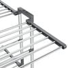 vidaXL 3-Tier Laundry Drying Rack with Wheels Silver 60x70x129 cm
