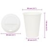 vidaXL Paper Coffee Cups with Lids 1000 pcs 12oz 300ml