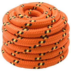 vidaXL Boat Rope 10 m 3 Orange PP
