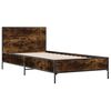vidaXL Bed Frame without Mattress Smoked Oak 75x190 cm Small Single