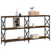 vidaXL Console Table Smoked Oak 156x28x80.5 cm Engineered Wood