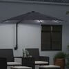 vidaXL Garden Parasol Manual Anthracite and Black 248 x 248 x 148 cm