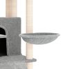 vidaXL Cat Tree with Sisal Scratching Posts Light Grey 154 cm