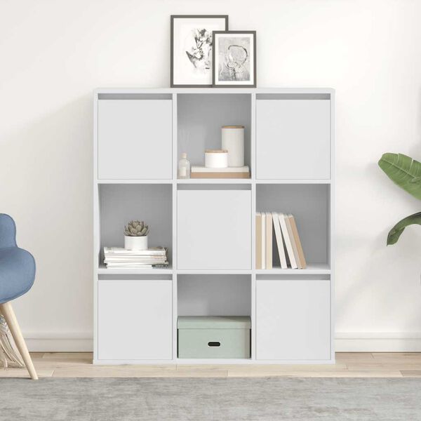 vidaXL Bookcase White 89x24x101.5 cm Engineered Wood