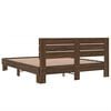 vidaXL Bed Frame without Mattress Brown Oak 150x200 cm King Size