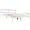 vidaXL Bed Frame with Headboard without Mattress White 140x200 cm