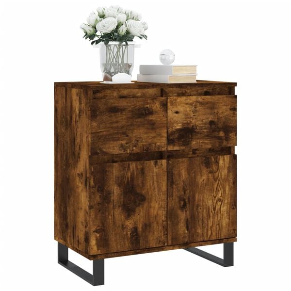 vidaXL Sideboard Smoked Oak 60x35x70 cm Engineered Wood