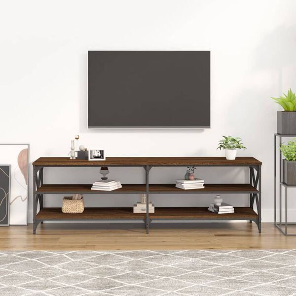 vidaXL TV Cabinet Brown Oak 160x40x50 cm Engineered Wood