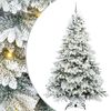 vidaXL Artificial Christmas Tree with 300 LEDs White 240 cm PE and PVC