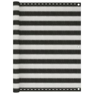 vidaXL Balcony Screen HDPE 120x600 cm Anthracite and White