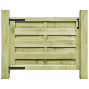 vidaXL Garden Gate Impregnated Pinewood 100x75 cm Green
