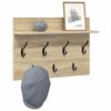vidaXL Wall-Mounted Coat Rack with Shelf Sonoma Oak 60 x 40 x 12 cm