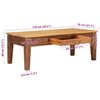vidaXL Coffee Table Brown 110 x 55 x 40 cm Solid Mango Wood