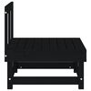 vidaXL Garden Middle Sofas 2 pcs Black Solid Wood Pine